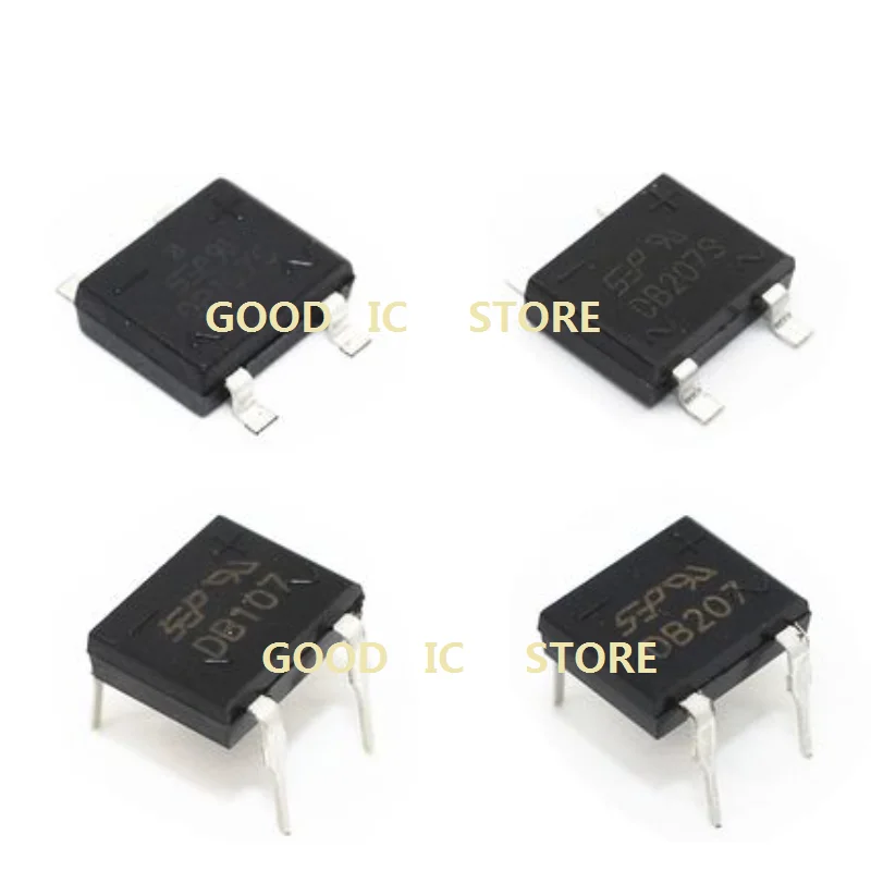 20PCS Bridge stack DB107S DB104 DB157S DB207 DB307S rectifier bridge DIP-4 SOP-4 large chip new straight plug