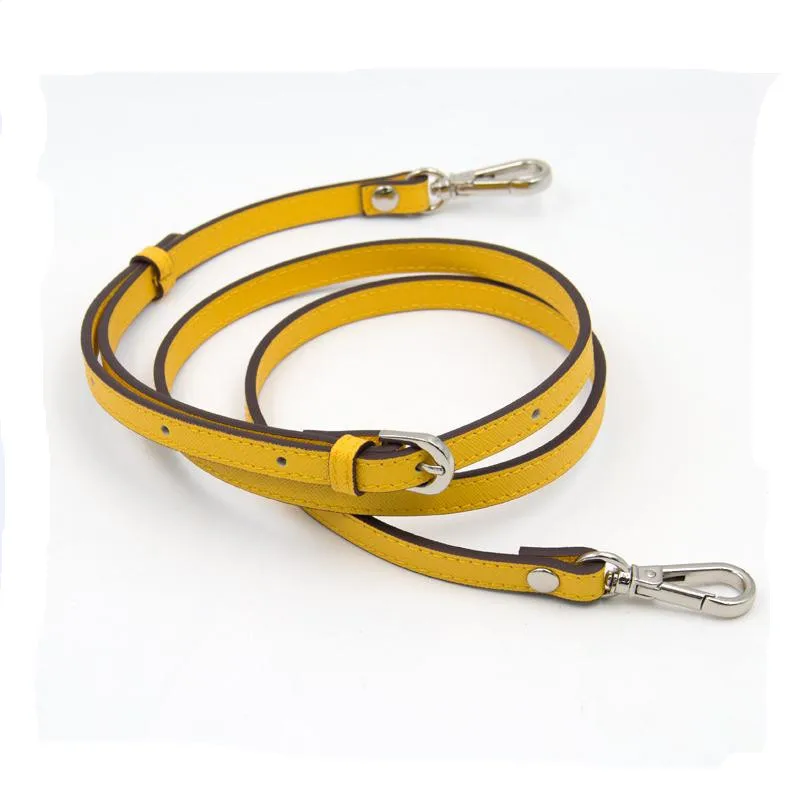 Saffiiano Calf Leather Shoulder Strap For Designer Women Handbag Tote Bag Purse Adjustable Carry Belt 1.8cm 1.2cm 20 Colors