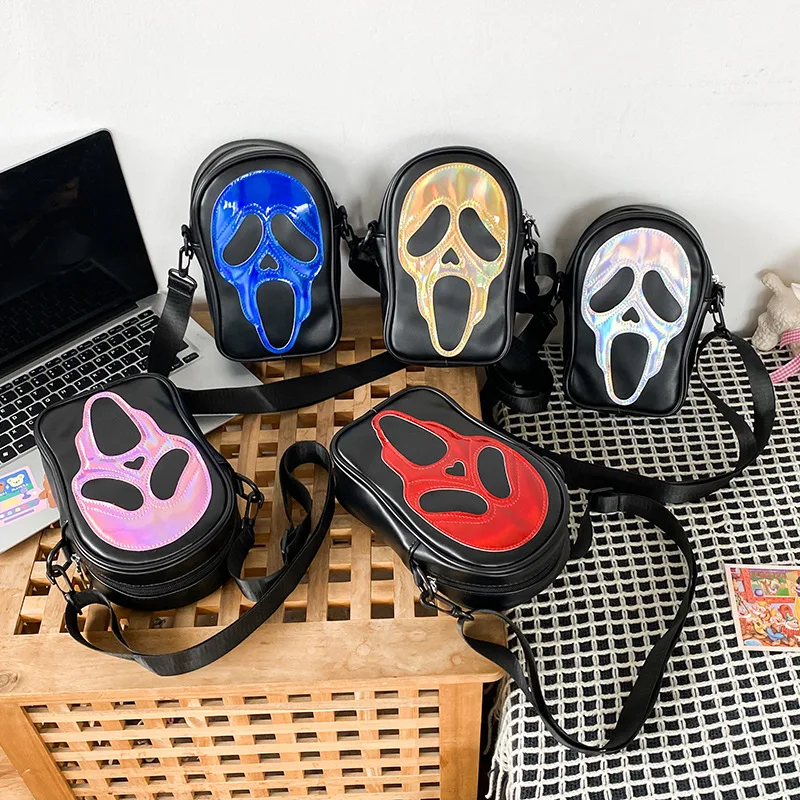 

Ghost Bag Skull Goth Bags Ghostfaced Anime Shoulder Bag Ghost Faced Y2k Purse Crossbody Mochila Cosplay Accessories Couple Bags