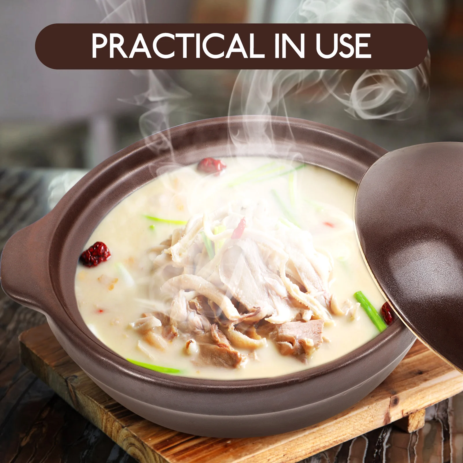 Pot Casserole Clay Cooking Stew Ceramic Souppan Hot Pottery Dish Pasta Lid Milkcookware Noodle Kitchen Stockpot Stove Coffee casserole pot