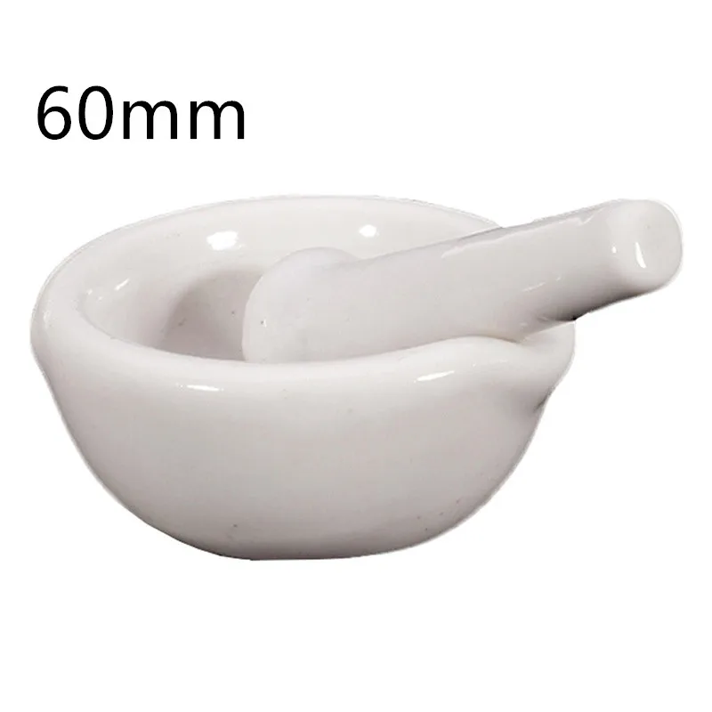 1Pcs 60mm Household Ceramic Mortar Pestle Set Grinding Bowls for Kitchen Spices Teas Garlic Pepper Grinder Herb Mills Mini Size