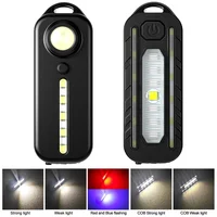LED Red Blue Caution Emergency Police Light with Clip USB Rechargeable Shoulder Flashing Warning Safety Torch Bike Tail Lamp 2