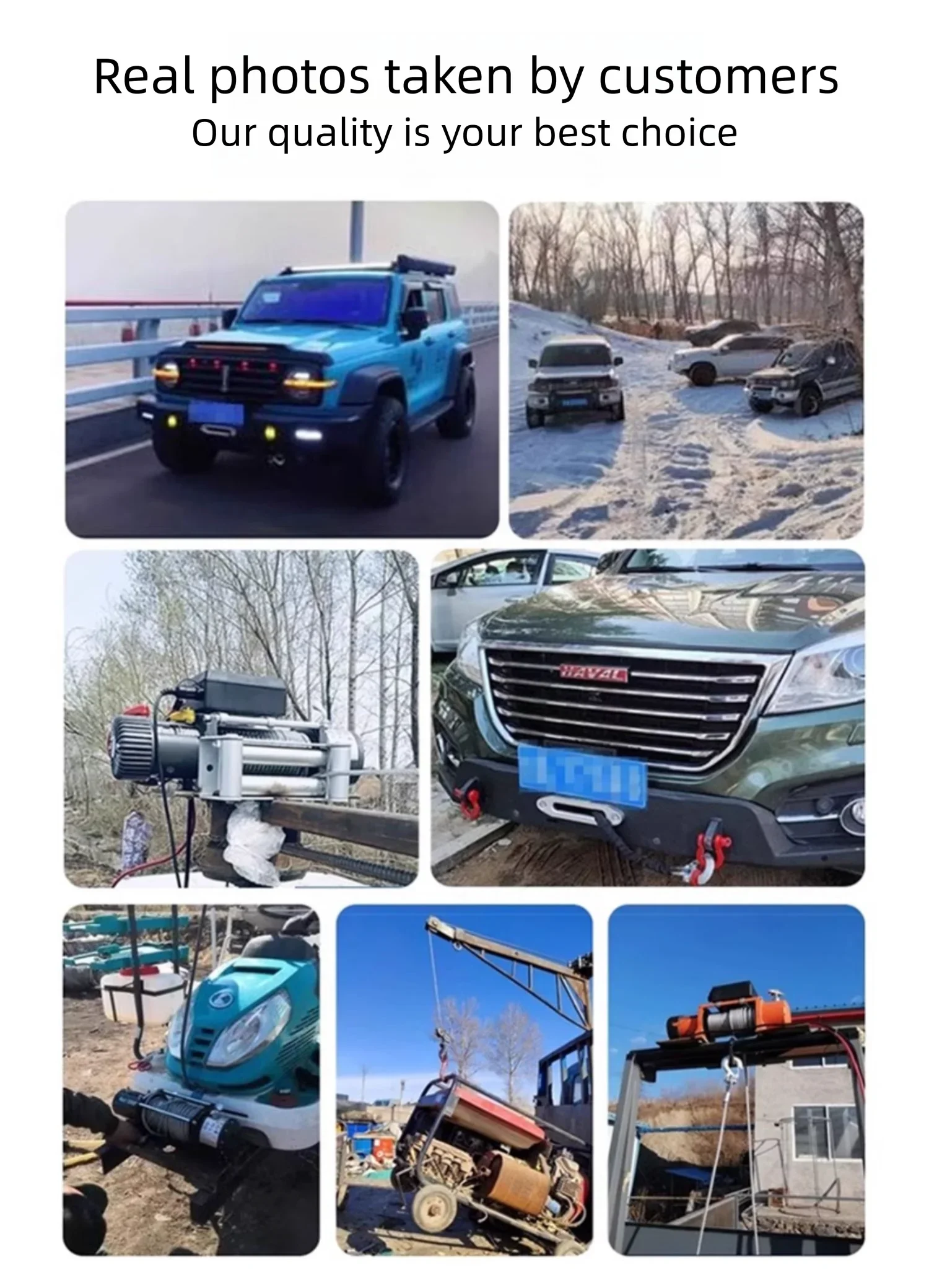 JH 12V 13500LBS Electric Truck Winch Vehicle Mounted Self Rescue Crane for Off-r