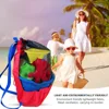 Outdoor Swimming Beach Bag Swimming Bag Foldable Mesh Children Beach Toy Organizer Pouch for Kids Summer Sundries Organizer 3
