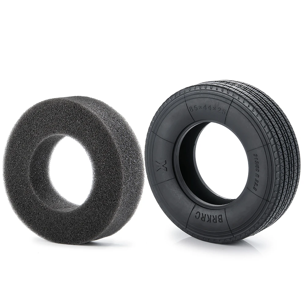 TRINOOD Gummireifen Radreifen mit Schwamm 22/25 mm für 1/14 Tamiya Traktor LKW Anhänger Fracht Tow Drag RC Auto Upgrade-Teile – Detail 3