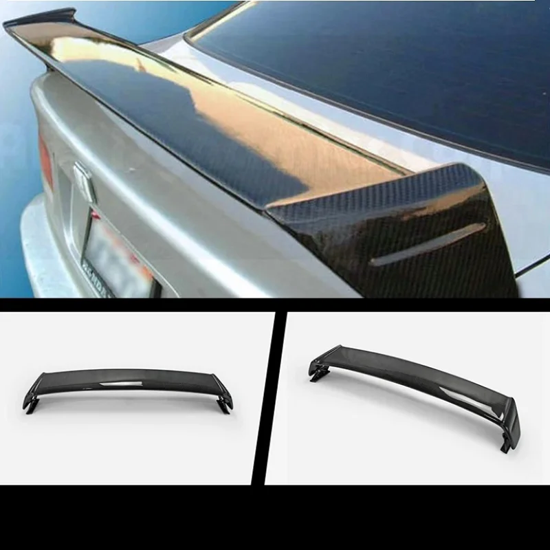 

Carbon Fiber Rear Spoiler Mugen Style For Honda EK Civic 4 Door Glossy Finish Trunk Wing Lip Type MU Sedan Bootlid Splitter Kit