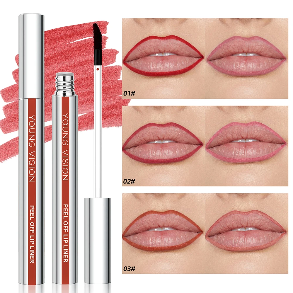 3PCS/SET Peel-Off Lip Color Long-Lasting – Moisturizing Tint That Leaves a Beautiful Stain, No Need for Touch-Ups, Apply Evenly