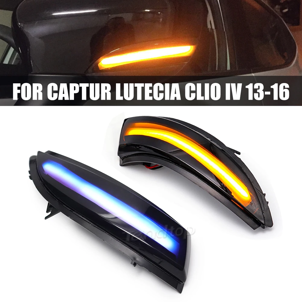 

Dynamic Turn Signal Lights LED Flashing Lamp For Renault Clio IV MK4 Captur J87 Side Marker Mirror Indicator Sequential Blinker