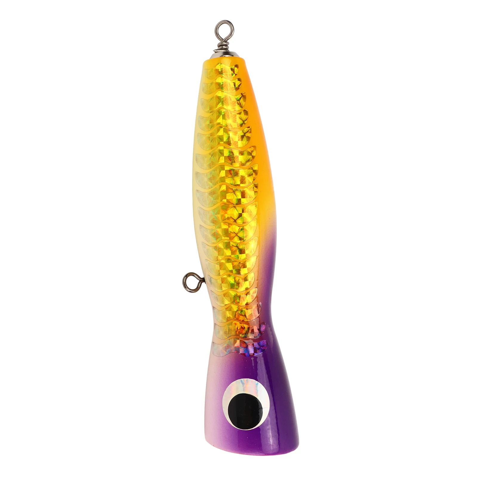 Popper Fishing Lure, Attractive Colors Reflective Basswood 7.1in