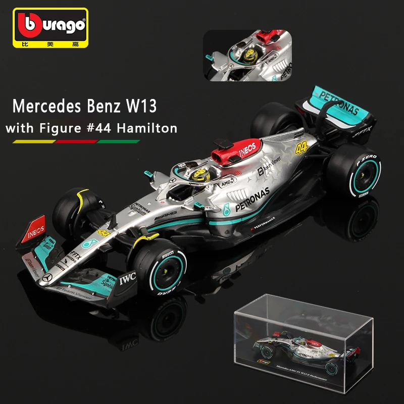 Bburago 1:43 W15 2024 44 Hamilton Mercedes-Amg Petronas F1 Team 63 Russell Alloy Die Cast Cars Model Toys W14 2023 5