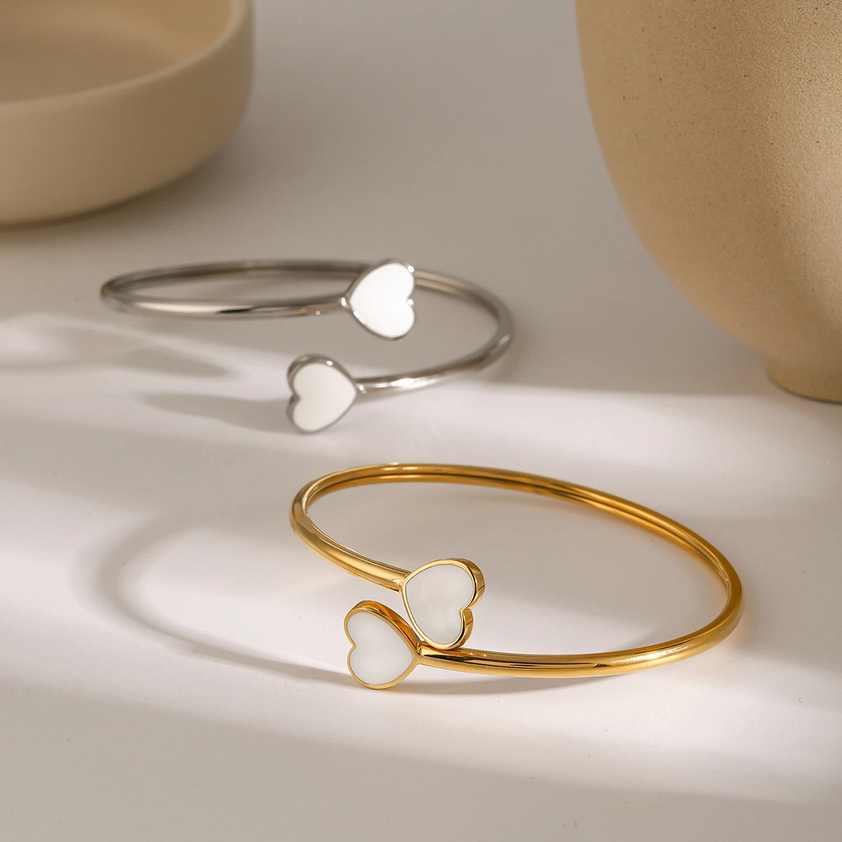 Youthway Stainless Steel Open Bangle Bracelet
