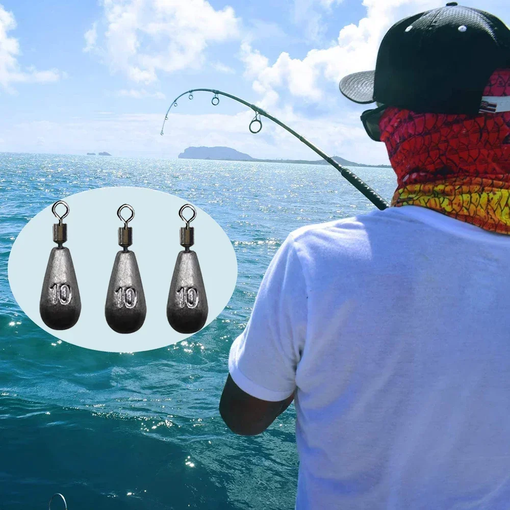 10pcs/lot Fishing Weight Sinker 3.5g 5g 7g 10g 14g 20g Water Drop Weights Fishing Tackle Accessories fishing counterweight sinker