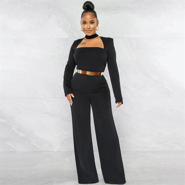 Long Sleeve Jumpsuit Zipper  Black Women Jumpsuit Winter - Winter Casual  Jumpsuit - Aliexpress