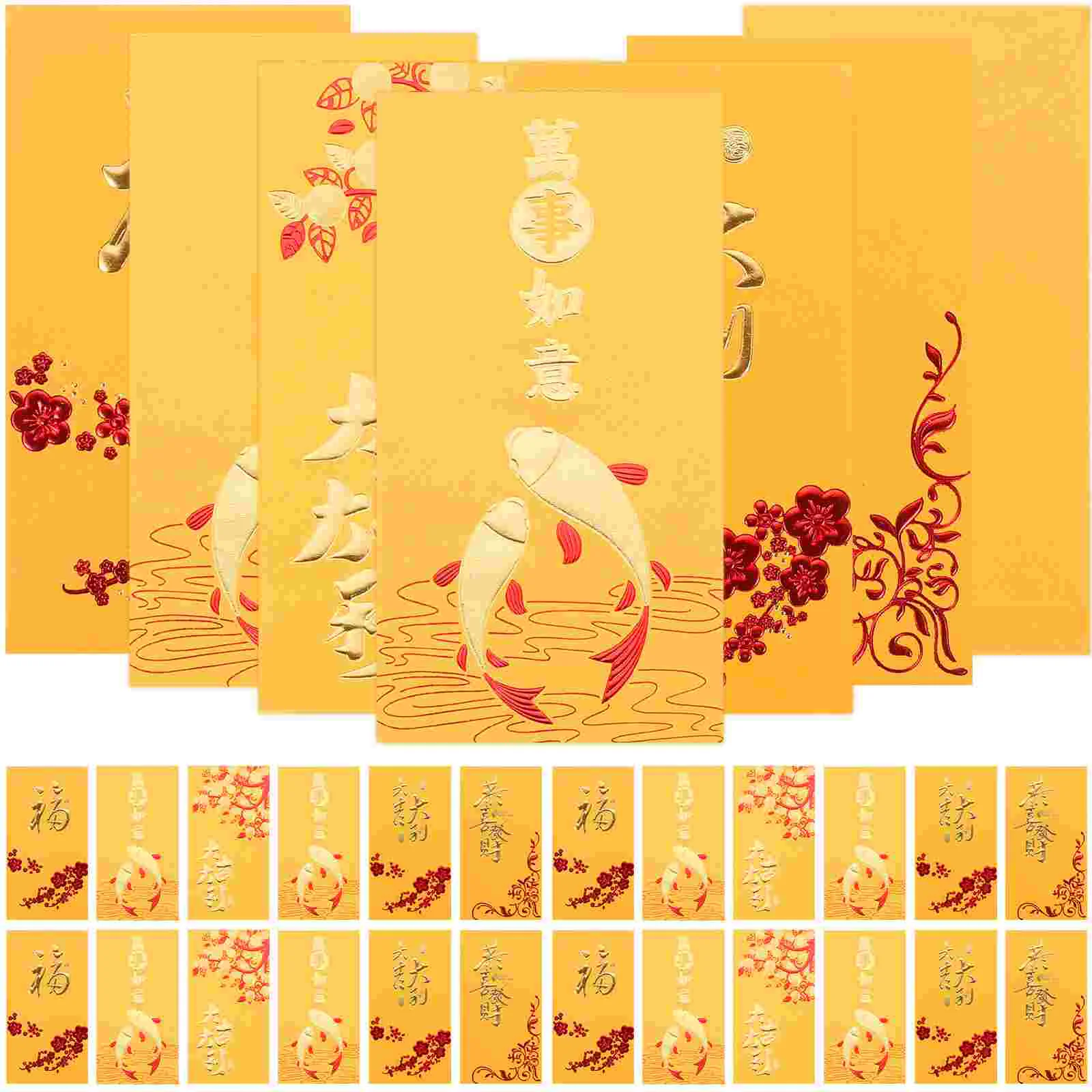 

Gold Color Chinese Spring Festival Red Envelopes Chinese Money Pocket New Year Blessing Money Bag New Year Gift