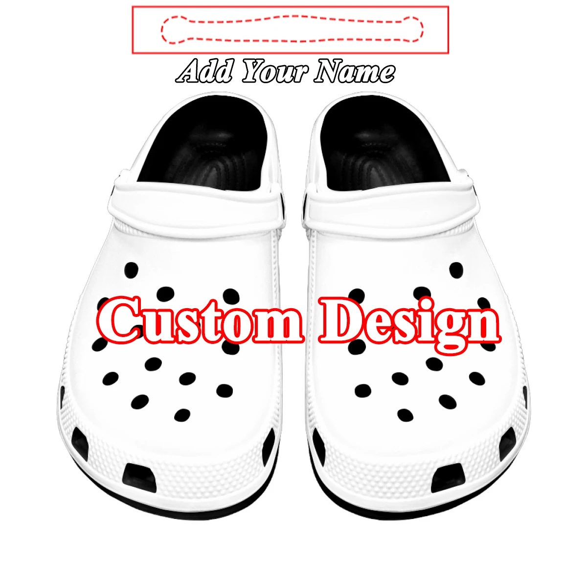 Custom Black Slipper Fashion Style High Quality Design Female Sandals Breathable Comfortable Footwear Hole Shoes for Women 2023