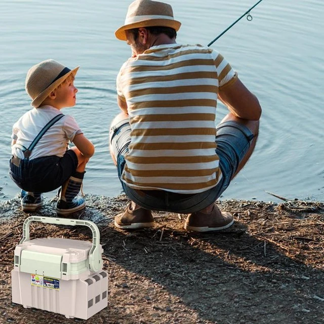 Tacklebox For Fishing Fish Tackle Box Fishing Boxes No Drilling Thickened  Double Layered Fishing Tackle Box For Accessories - AliExpress