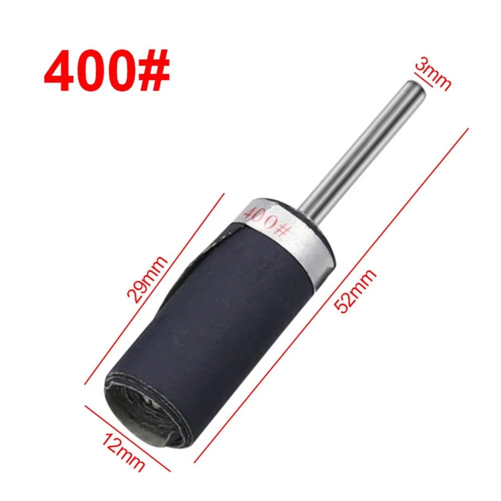 샌드페이퍼 샌딩 바 180 그릿, 3mm 샹크 및 55mm 전체 길이, 로터리 공구용, 조각, 밀링 및 정밀 작업에 사용