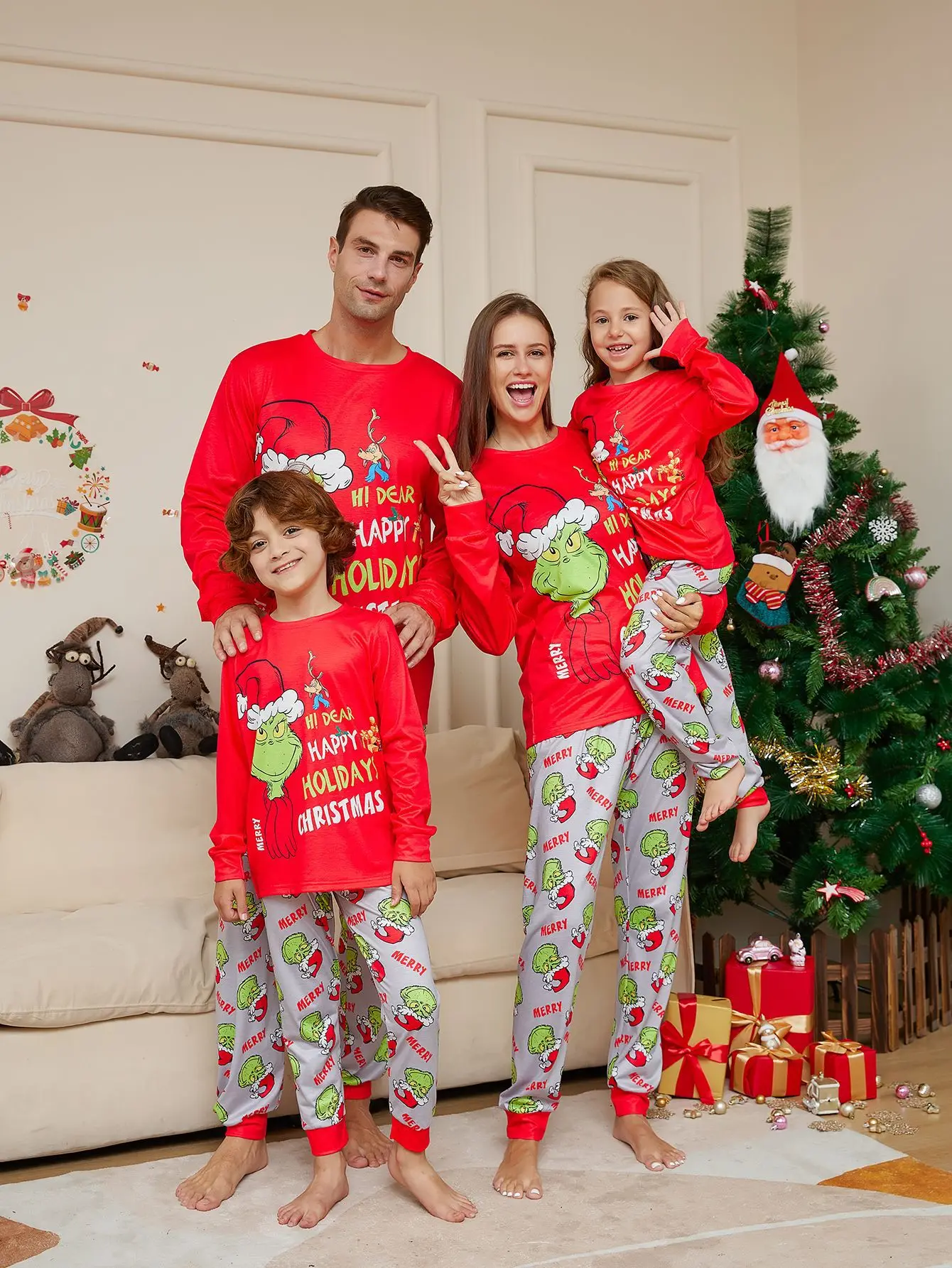 Noël Famille Pyjama Assorti Vêtements Ensemble 2023 Nouveau Adulte Mère  Père Enfants Noël Bébé Fille Barboteuses Vêtements De Nuit Pyjama Tenues