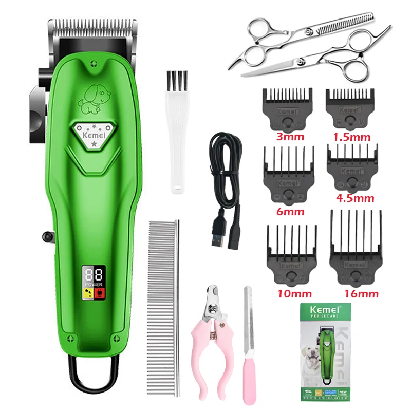 Kemei A99 Animal Hair clipper Rechargeable Professional Dog Hair Trimmer For Cat Grooming Machine Remover For Pet