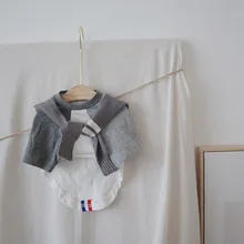 스웨터 목도리 강아지 애완동물 의류 티셔츠, 강아지 옷, 고양이 작은 프린트, 귀여운 가을 겨울 패션, 소년 요크셔