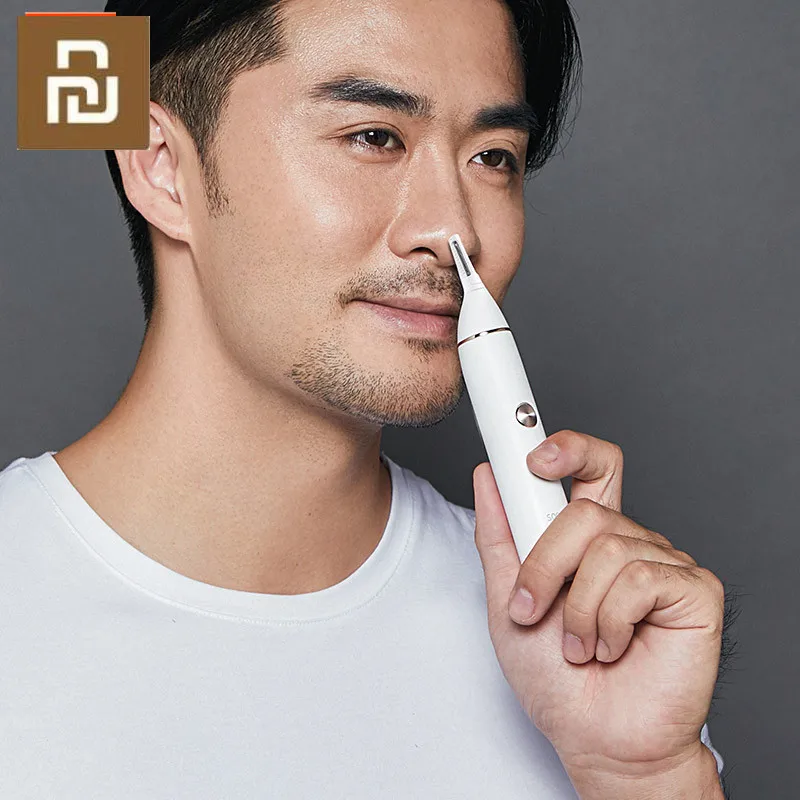Xiomi Youpin Soocas IPX5 waterproof Nose Hair Trimmer Eyebrow Clipper Sharp Blade Cordless Nasal Cleaner for Men women 3
