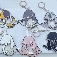 Creative Pull Play Egg Cat Keychain Pendant Cute And Funny Rotatable Acrylic Bag Pendant For Women Keyring Purse Bag Accessory 1