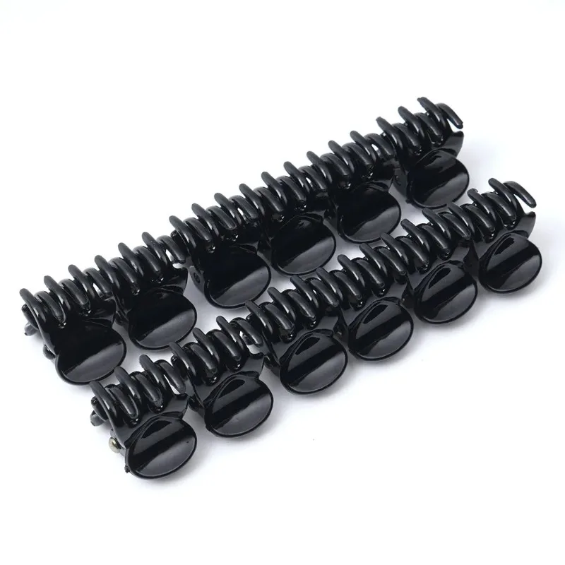6pcs Women Girls Mini Hair Claws Kids Plastic Black Hairpins Hair Clips Clamp Ponytail Holder Headwear Hair Accessories