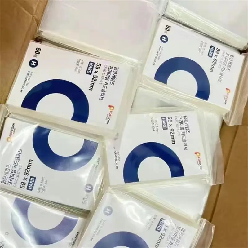 Photocard Protector 50pcs Korea Card Sleeves Clear Acid Free CPP HARD Photocard Holographic Protector Film Album Binder Photo Popcorn Card photo card holder,photocard protector,photocard holder