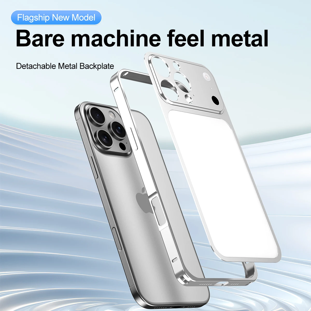Luxury Aluminum Alloy Slim Frame Case with Metal Backplane