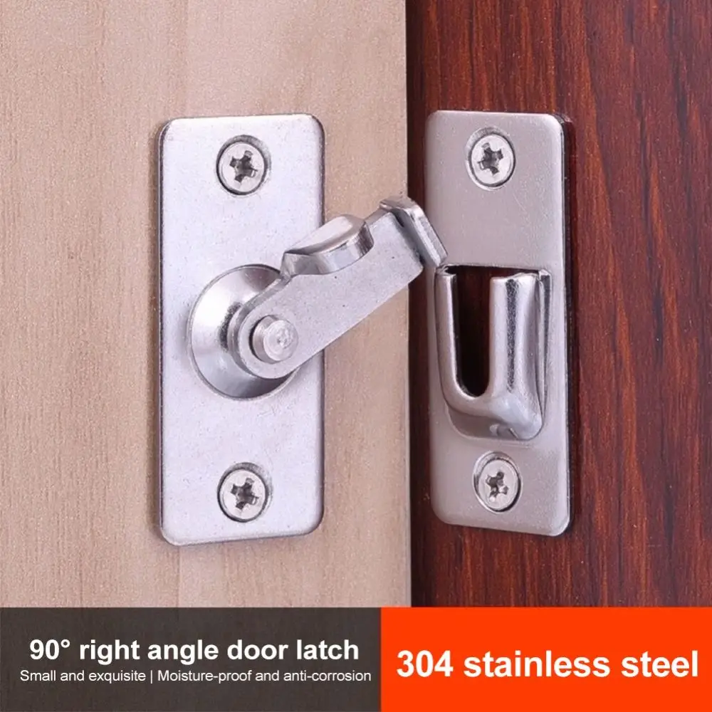 Description Picture 5 of item90 Degree Stainless Steel Latch Safety Right Angle Sliding Door Lock Door Hasp