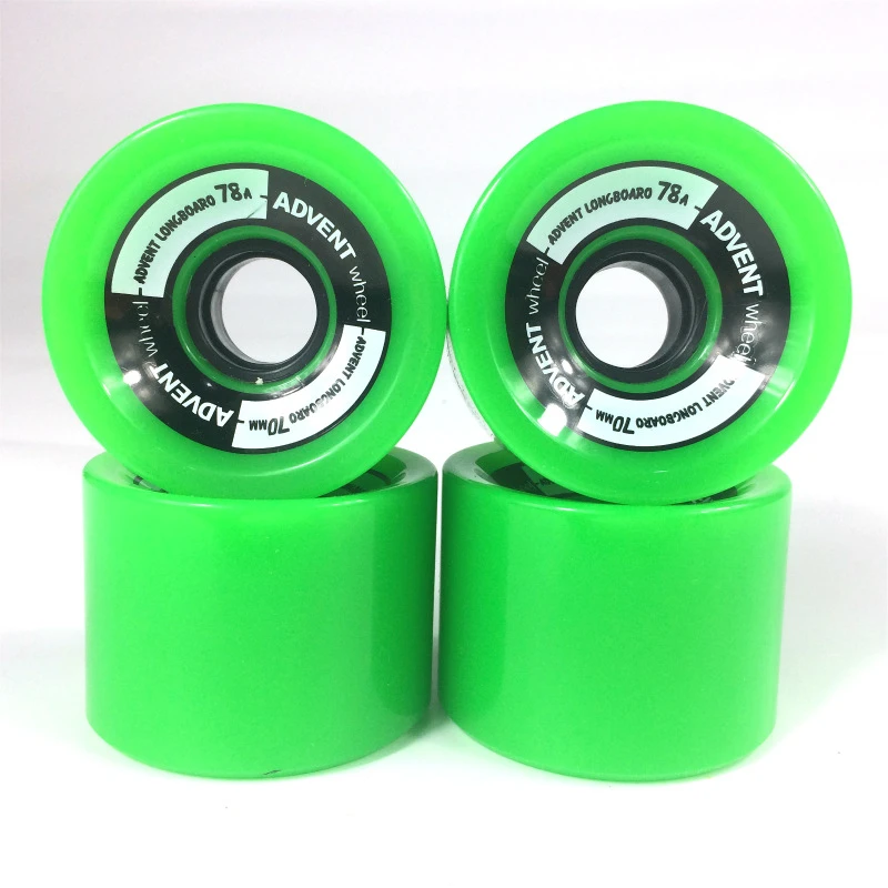 78A 고반발 PU 롱보드 휠 70*51mm 다양한 색상 댄싱보드, 랜드서프, 스케이트 크루저, 스케이트보드 휠용