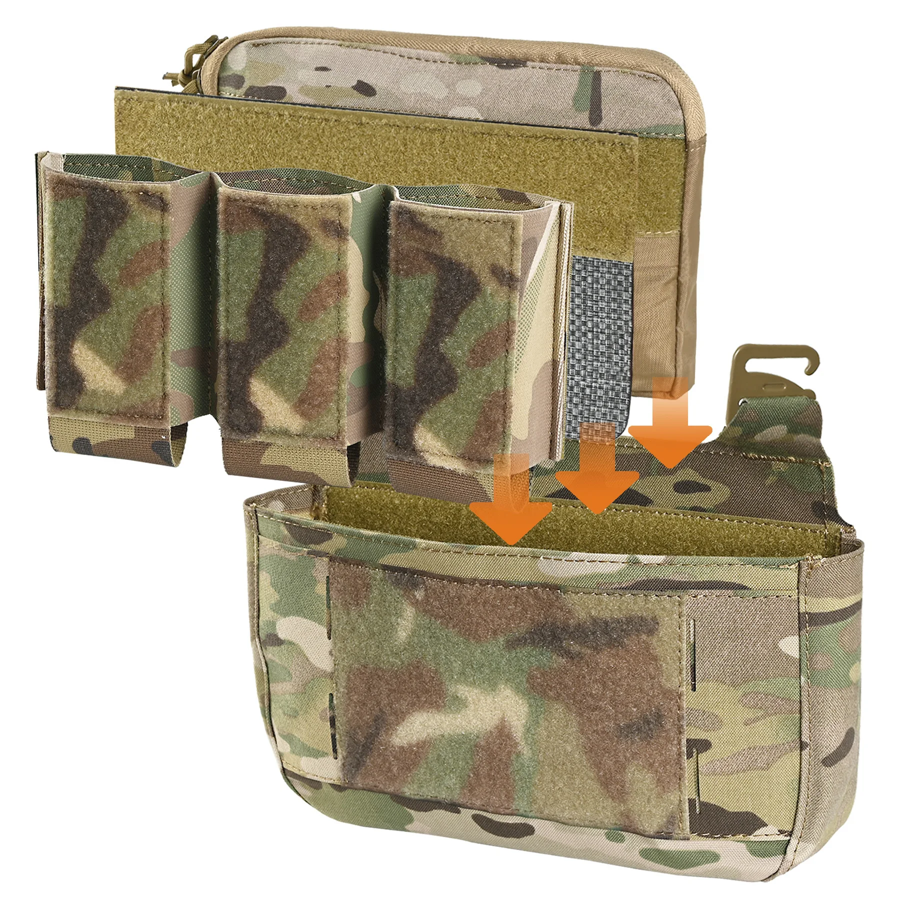 FCPC V5 DOPE Front Flap G-hook Pouch Triple Magazine Insert For 5.56 7.62 AR15 Kangaroo Bag FCSK Plate Carrier Hunting Vest 6