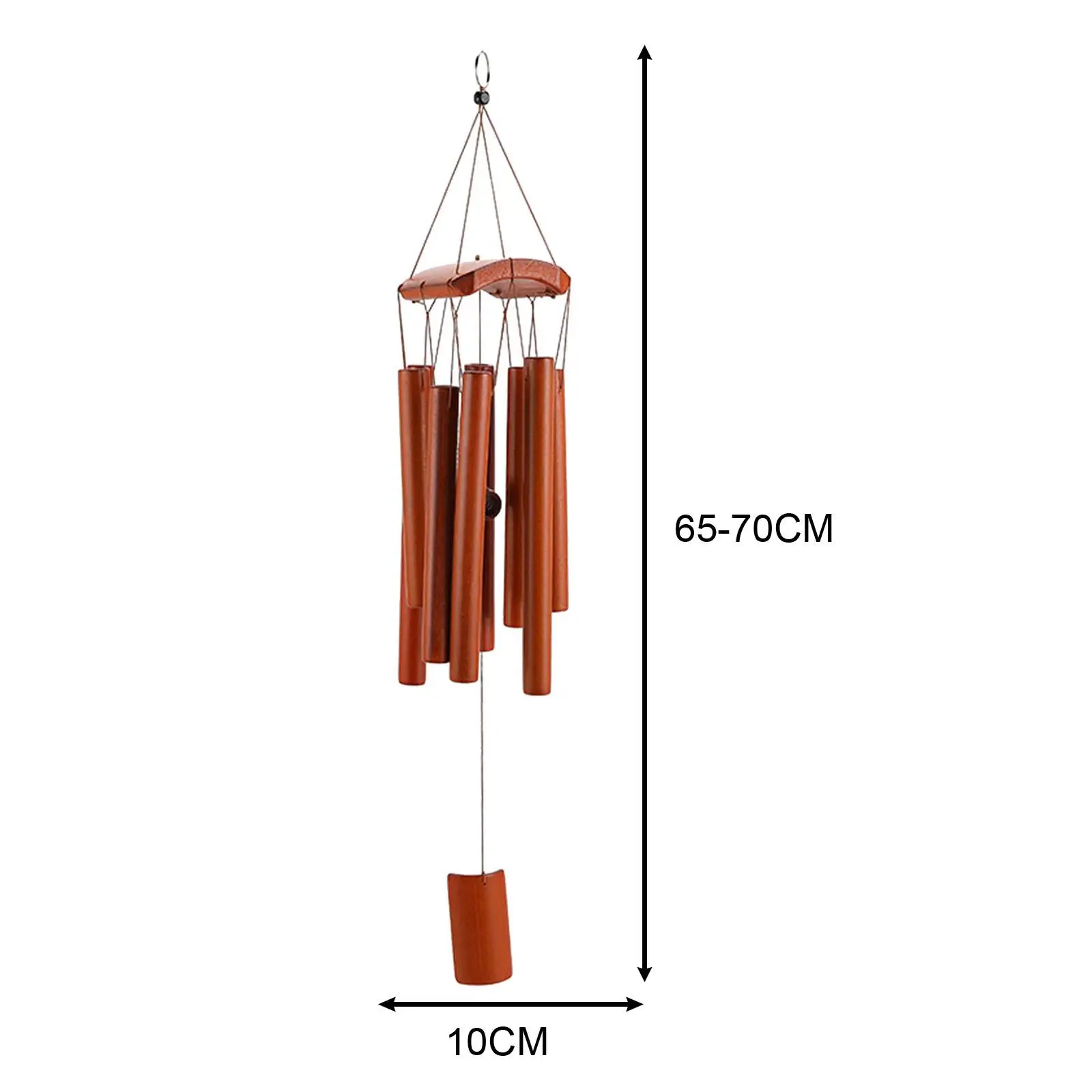 Wooden Wind Chime Bamboo Chime Bell Pendant Simple Hanging Garden Wind Chime Wind Bell for Garden Balcony Patio Yard Indoor