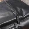New Genuine Leather Black Backpack, High-Quality First-Layer Cowhide, Large-Capacity Laptop Bag That Fits a15.6-Inch Computer. 5