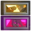Paper Cut Shadow Box Chainsaw Man Denji X Pochita Led Light Box for Room Decor Lightbox Kid Birthday Gift Anime Table Lamp Power 1