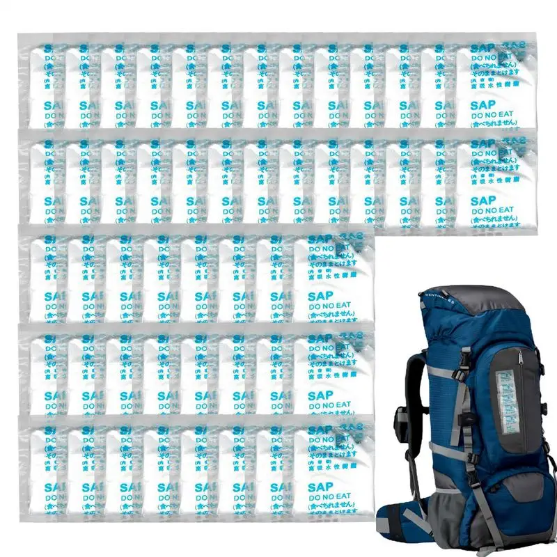 50pcs Camping Toilet Chemicals Liquid Waste Gelling Deodorizing Powder Eco Absorbent Gel for Camping Toilet for Portable Toilet