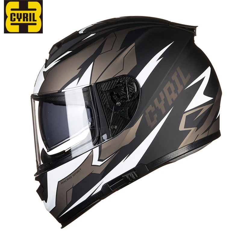 

DOT ECE Approved Professional CYRIL Full Face Motorcycle Helmet Vintage Fashion Motorbike Riding Helmet Motocross Racing Casco