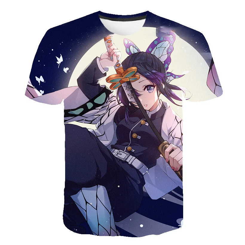 summer Hot Sale Demon Slayer Children's Harajuku Animation T-shirt Kimetsu No YAIBA Cosplay T-shirt Ghost Blade Print 3-14y custom tee shirts