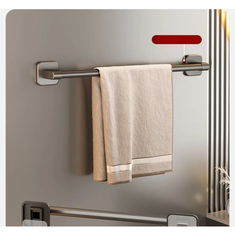 Towel Holder Space Aluminum Shower Room Towel Hanger Multifunctional Storage Organizer For Bathroom Accessories