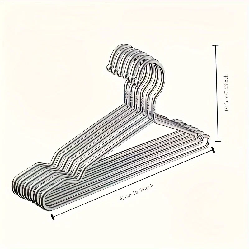 Stainless Steel Shoulder Groove Hanger: Non-Slip, Sturdy, Suitable for Coats, Suits, Dresses and Home Storage