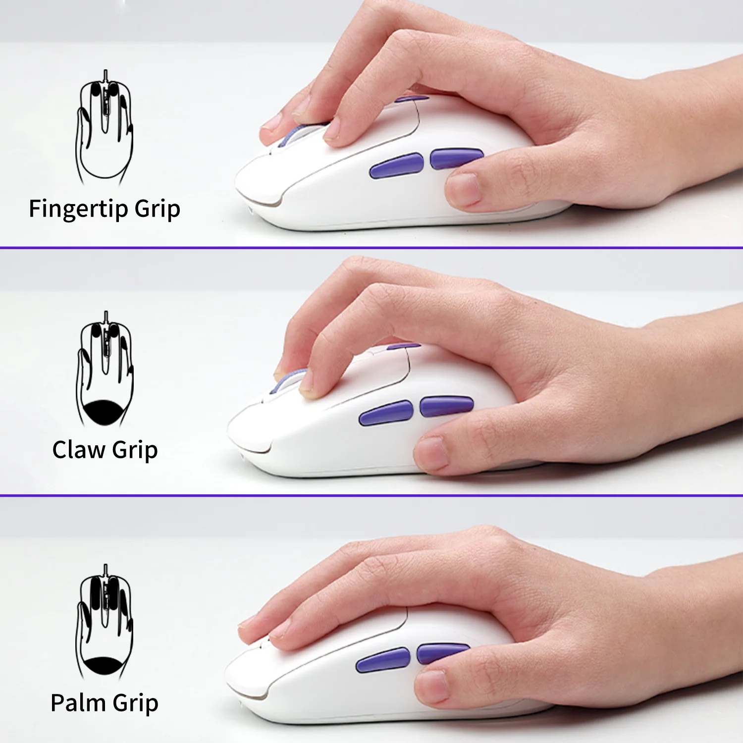 Akko Pulse 01 Gaming Wireless Mouse PAW3950 Sensor DPI Adjustable Tri-mode Lightweight Ergonomic