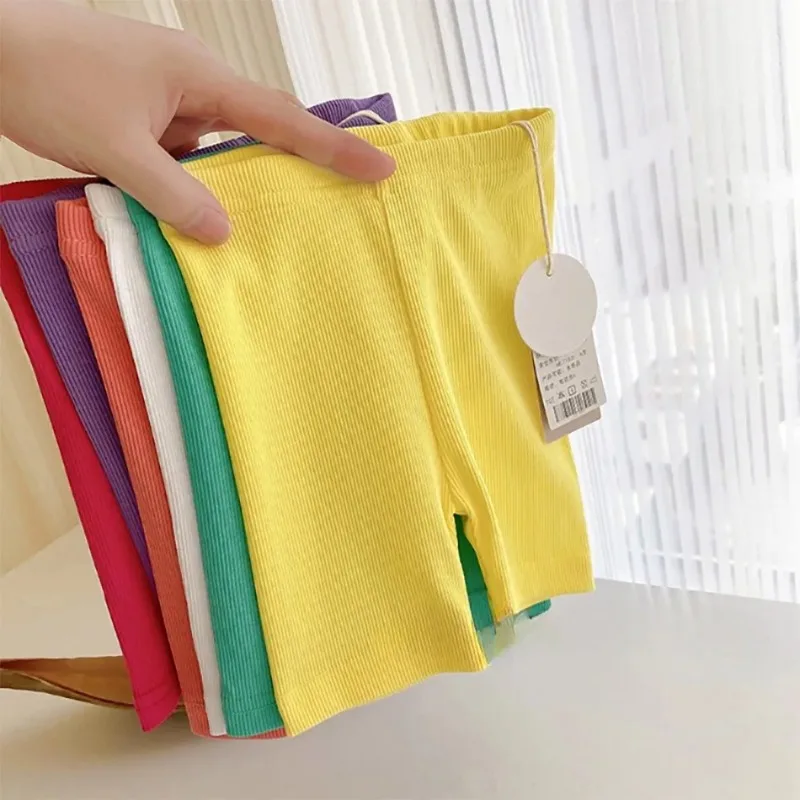 1-8 anni Intimo per bambini Abbigliamento per bambini Ragazze Colore caramella Coreano Bambini Comfort Pantaloni di sicurezza Estate Bambini Neonate Pantaloncini - immagine 2