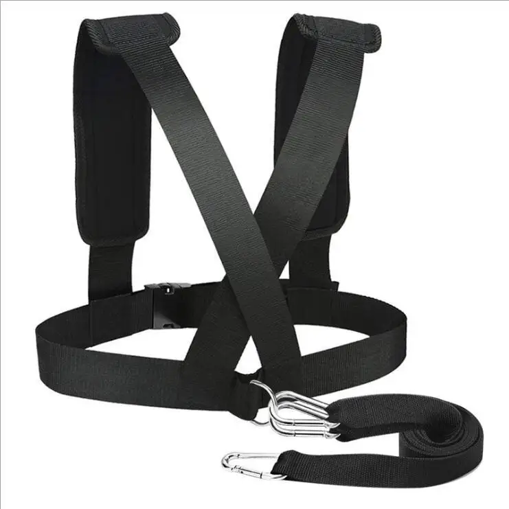 

Sled Harness Tire Pulling Harness Fitness Resistance Training Workout -Adjustable Padded Shoulder Strap