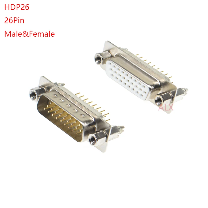 1 шт. 3U позолоченный HDP26 DP26 DB26 Штекерный разъем прямой штырь с фиксированным