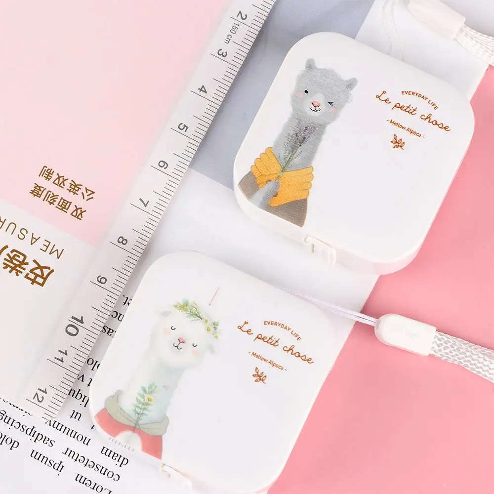 Tape Measure Measuring Tape Measuring Ruler 150cm Cute Alpaca Measure Ruler Creative Retractable Tape Centimeter Inch Tape Measure for Children Height Sewing Measuring Tool