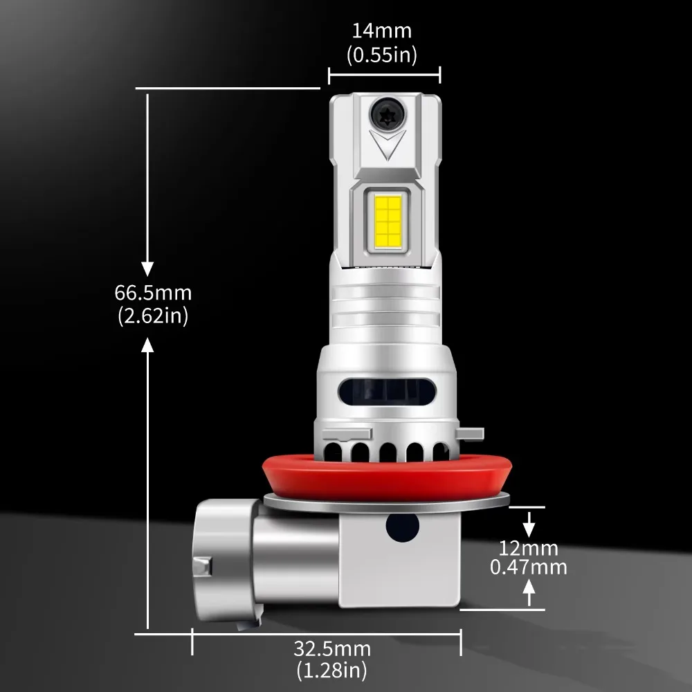 2개입 CANBUS H11 LED 헤드라이트 전구 30000LM 110W 고출력 자동차 안개등 6500K 12V 자동차 헤드램프 주행등