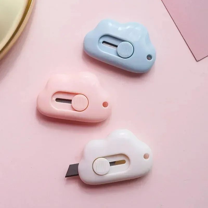 Utility Knife Cute Rabbit Cloud Color Mini Portable Paper Cutter Cutting Razor Blade Office Stationery Supplies