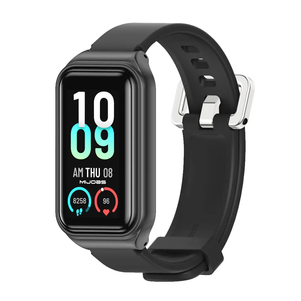 Silicone Waterproof Replacement Strap for Amazfit Band 7 - Soft and Comfortable Watch Bracelet