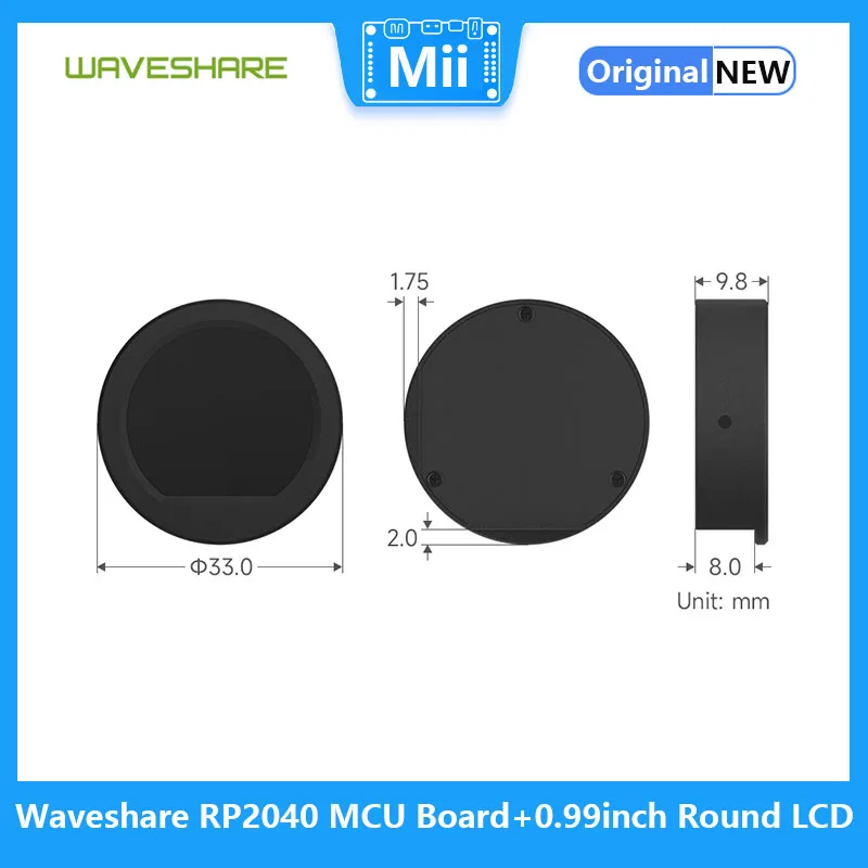 Waveshare RP2040 MCU , 0.99 ġ  LCD, ӵ  ̷ν , CNC ݼ ̽ 