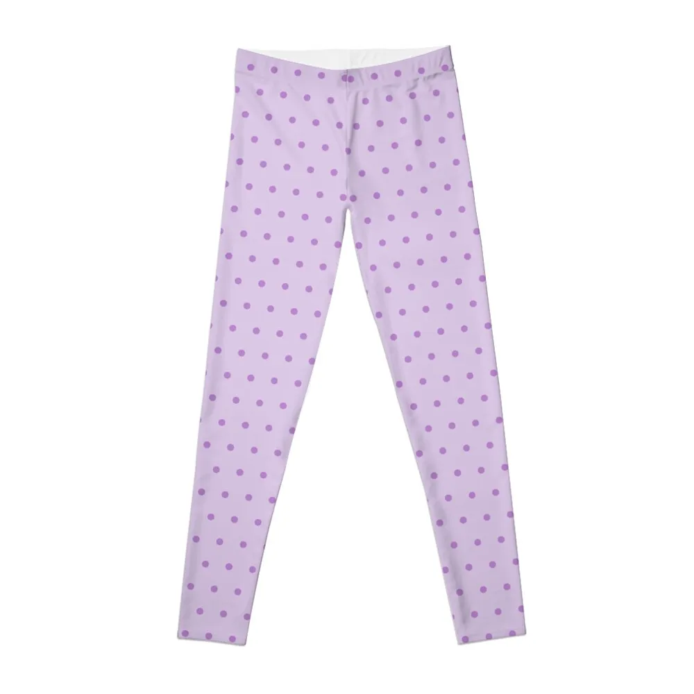 

Light Lavender with Mauve Dots Leggings workout clothes for gym pants Women's sportswear Womens Leggings